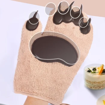 Pečenie rukavice Rúra silikónový anti-obarenie rukavice, kuchyňa mikrovlnná rúra na pečenie pribrala tepelne-odolné tepelne izolačné rukavice
