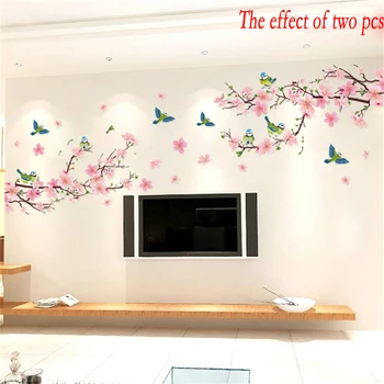 1 ks Sakura Samolepky na Stenu Deti Izby, Spálne, Obývacia Izba DIY Umenie PVC Krásny Kvet Stromu Odstrániteľné Tapety domova Nové