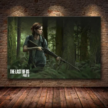 Hra Plagát Posledný Z Nás Tlačiť Zombie Survival Horor Akčné HD Plagát Plátno na Maľovanie Moderného Domova pre Wall Art
