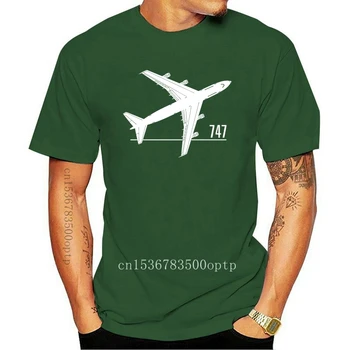 Nové Módne Tričko Grafický List Značky V Móde, Bavlnené Tričká, Košele Klasické 747 Lietadlo Lietadlo Cool Tričko Homme