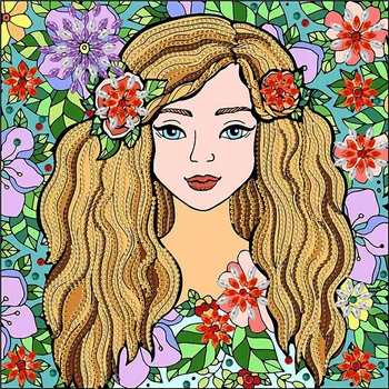 5D DIY Diamond Maľovanie na Špeciálne tvarované Diamond Výšivky Karikatúry Dievča Cross Stitch Domova Krásna Princezná Žena Obrázok