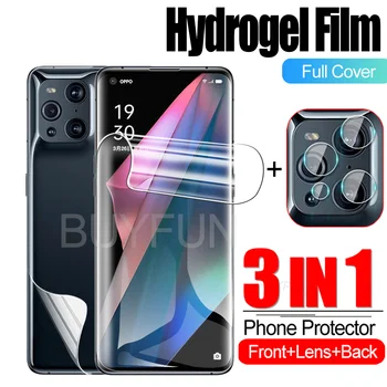3IN1 Hydrogel Film Pre Oppo Nájsť X3 Pro Screen Protector Fotoaparát Ochranné Sklo Pre Oppo Nájsť X3 Pro FindX3 Pro CPH2173 Film