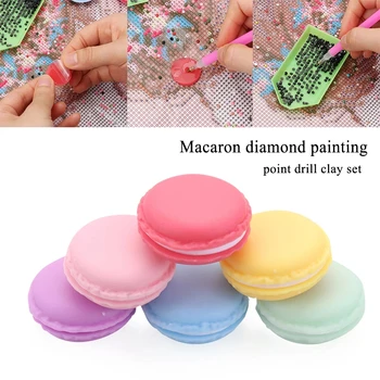 Nové Macaron Diamond Maľovanie Hliny Úložný Box Vŕtať Hliny Výšivky Cross Stitch Úložný Box DIY Nechtov Nástroje