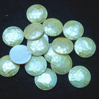 5 ks prírody shell perly cabochons abalone shell okrúhly tvar, veľkosť 16 mm biela shell čierna žltá shell shell pre plavidlá, takže nájsť