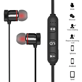 Bluetooth Slúchadlo 5.0 Bezdrôtový Headset Stereo Slúchadlá Športové Magnetické Slúchadlá pre Xiao 7 8 9 Redmi Poznámka 7 8 K30 K20 Pro