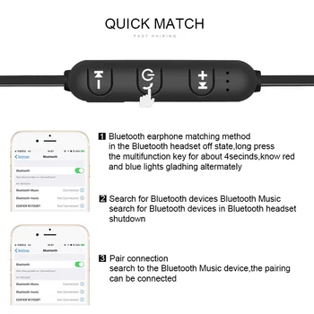 Bluetooth Slúchadlo 5.0 Bezdrôtový Headset Stereo Slúchadlá Športové Magnetické Slúchadlá pre Xiao 7 8 9 Redmi Poznámka 7 8 K30 K20 Pro