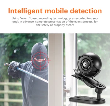 Domov Mini Kamera Bezpečnostná Kamera Nočného Videnia 1080P Bezdrôtové bezpečnostné Kamery Diaľkové Monitorovanie Telefón