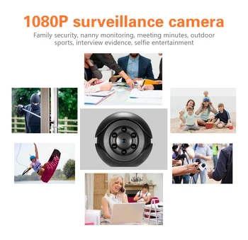 Domov Mini Kamera Bezpečnostná Kamera Nočného Videnia 1080P Bezdrôtové bezpečnostné Kamery Diaľkové Monitorovanie Telefón