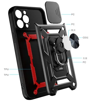 Posuňte Fotoaparát Ochranu Objektívu obal Pre Samsung Galaxy S21 S 21 Ultra Luxusné Magnetický Krúžok Brnenie Kryt Pre S21+ S21 plus S21Ultra