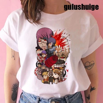 Japonský Manga, Anime Tokio Vlkolak T Shirt Mužov Kawaii Cartoon Kaneki Ken Grafické Tees Módne Unisex Tričko Topy T-shirt Muž