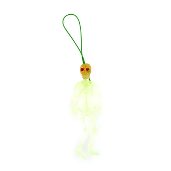 2 ks/veľa Gumy scaryskull hračky mini Svetla Žiariť V Tme Kostra Závesné Dekorácie