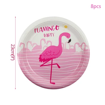 Flamingo Party Dekorácie Tropické Havajské Luau Party Dodávky Balón Papier Doska Pohár Letné Svadby, Narodeniny, Party dekoratívne