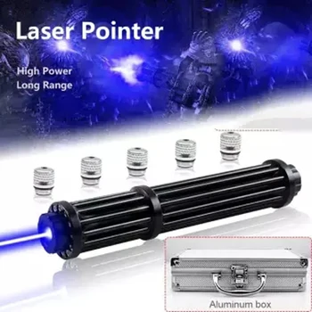 Najvýkonnejší Laserový Bod Modrý Lúč Viditeľné Svetlá Baterky Silný Vysoký Výkon Super Fire Spaľovanie Dreva Taktické Laserové Pero Vojenské