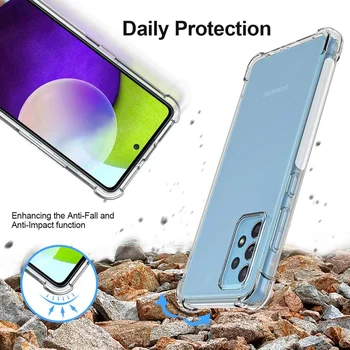Prípad 52 samsung, Pôvodné Telefónne Farebné Silikónové Jasný Prípad pre Samsung-Galaxy-A52/A72 4G/5G, puzdro na samsung 52 shockproof