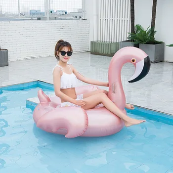 150 CM 60 Palcov Nafukovacie Obrie Flamingo Bazén Float Rose Gold Jazda-Na Plavecký Krúžok Dospelých Detí Voda Dovolenku Hračky Piscina