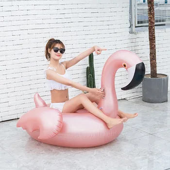 150 CM 60 Palcov Nafukovacie Obrie Flamingo Bazén Float Rose Gold Jazda-Na Plavecký Krúžok Dospelých Detí Voda Dovolenku Hračky Piscina