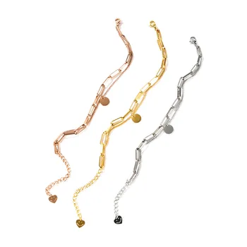 Japončina kórejčina Populárne Iny 220 mm YSM B358 Šperky 2021 Trend Nehrdzavejúcej Stee Náramok Pre Ženy Rose Gold Smajlík Dvojité Náramok