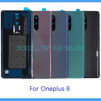 1Pcs Nový, Originálny Pre Oneplus 8 Pro 8T Späť Sklo Bývanie Kryt Batérie Zadné Prípade Náhradný Diel + Objektív S Rámom