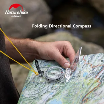 Naturehike Vonkajšie Skladacia Kompas Camping Zavlažovanie Dial Transparentné Kompas Vonkajšie Vysoká Presnosť Mape Polohu Kompas