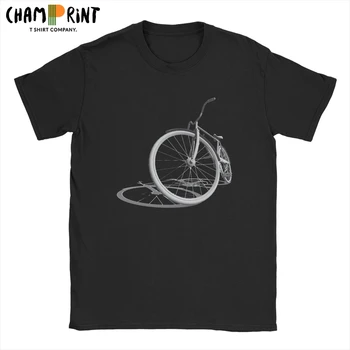 Zábavné Retro Bike T-Shirt pre Mužov O Krk Bavlnené Tričká Cyklistické Cyklistické Krátke Sleeve Tee Tričko Dospelých Topy