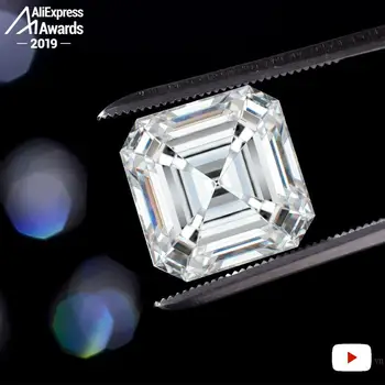 10*10 mm 4 carat asscher cut-Diamond Ring S925 mincový striebro jemné svadobné návrh výročie áno, som to angažovanosť