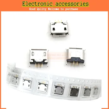 10pcs/Veľa,Micro USB 5pin B typ Samica Konektor Pre Mobilný Telefón, konektor Micro USB Konektor Konektor 5 pin Plnenie Zásuvky