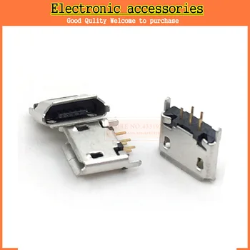10pcs/Veľa,Micro USB 5pin B typ Samica Konektor Pre Mobilný Telefón, konektor Micro USB Konektor Konektor 5 pin Plnenie Zásuvky