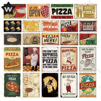 Delicious Pizza plechy Vintage Kovové Podpísať Najlepšie Špagety Tin Znamení Retro umelecké Diela Stenu, Nálepky na Kuchynské Reštaurácia Dekor