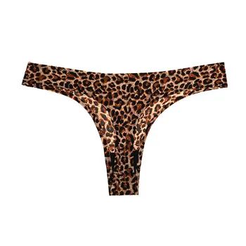 Dámske Tangá Sexy Leopard Nohavičky Jeden Kus Bikini T Nohavice s Nízkym Pásom Bezšvové Nohavičky Fashion Pohodlie G-String Ženské spodné Prádlo