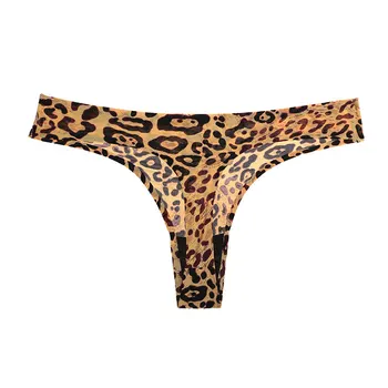 Dámske Tangá Sexy Leopard Nohavičky Jeden Kus Bikini T Nohavice s Nízkym Pásom Bezšvové Nohavičky Fashion Pohodlie G-String Ženské spodné Prádlo