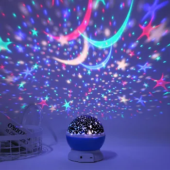 Hviezdne Nebo Projektor LED Rotačné Nočné Osvetlenie Deti Spálne Dekorácie Farebné Romantický Projekčnej Lampy Narodeninám