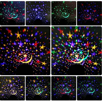 Hviezdne Nebo Projektor LED Rotačné Nočné Osvetlenie Deti Spálne Dekorácie Farebné Romantický Projekčnej Lampy Narodeninám