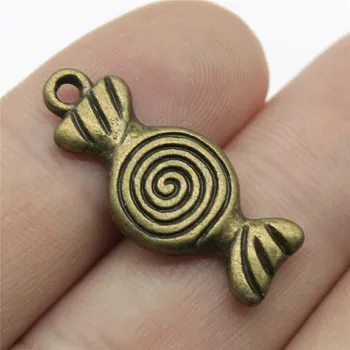 WYSIWYG 5 ks 27x11mm Candy Prívesok Charms DIY Šperky Robiť Šperky Hľadanie Antickej Bronzovej Farbe