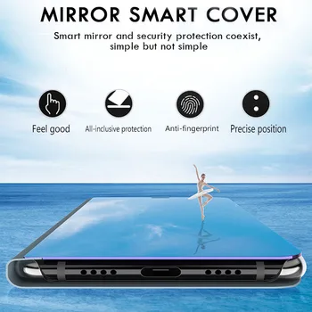 Pre Samsung Galaxy A72 5G Prípade, Smart Mirror Flip Magnetické Prípade Sumsung Galaxy 72 SM-A726B Kryt Telefónu Stojan Knihy Coque Fundas