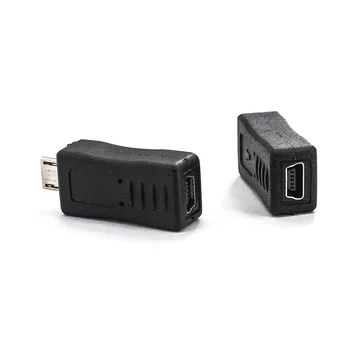 2/5/10 pc Micro USB mužov k Mini USB žena adaptér nabíjačky converter adaptér auto OTG konverzie dát hlavu