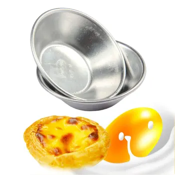 10 Ks Cake Štýl Vajcia Koláč Pasteis De Nata Rúre Pečieme Kolo Puding Tin Tortu Nástroj Vajcia Tortu Formy na pečenie príslušenstvo