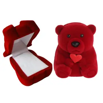 Roztomilý Medveď Šperky Box Darček Prípade Kontajner na Prstene, Náušnice, Náhrdelník Prívesok CN