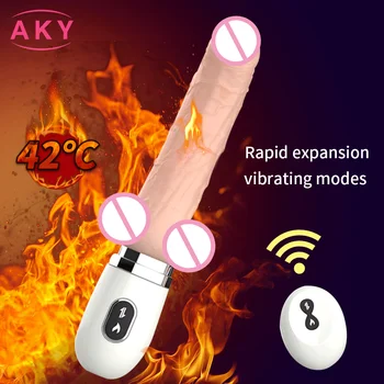 Automatické Sex Stroj Teleskopická Dildo Rotačný Vibrátor Realistické Dildo Tlačením G Mieste Análny Masturbator Sexuálne Hračky pre Ženy