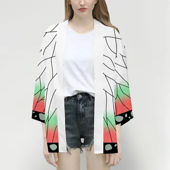 Ženy/Muži Lete Bežné Pohode Streetwear Démon Vrah Kimetsu č Yaiba 3D Tlač Japonské Anime Kimono Haori Yukata Cosplay