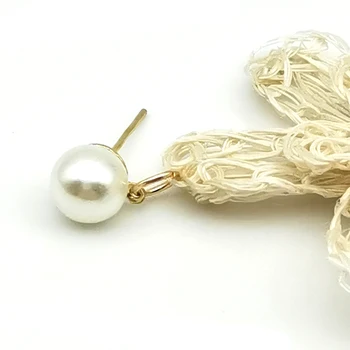 2019 nové dorazí raffia drop handmade náušnice kvet tvar white pearl akryl letnú dovolenku visieť náušnice pre ženy