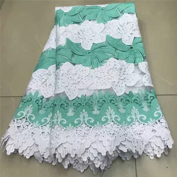Švajčiarsky Voile Čipky vo Švajčiarsku Afriky Čipky Textílie Kvalitný 2.5 metrov Švajčiarskej Čipky Textílie Bavlnenej Tkaniny na Šaty, biela