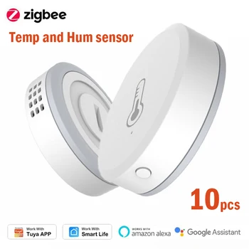 1-10 ks tuya smart ZigBee Snímač Teploty vlhkosti detektor APLIKÁCIE automatizácie obytných Pracovať S Alexa Google smartthings