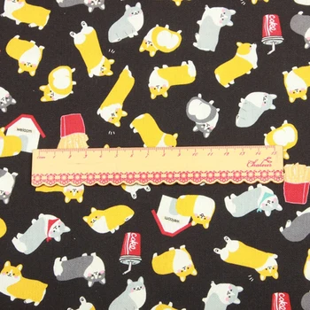 DIY ručné šitie patchwork prešívanie baby šaty tissus tecido domov list tilda Keper Bavlnenej tkaniny Tkaniny psa Shiba Inu