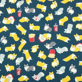 DIY ručné šitie patchwork prešívanie baby šaty tissus tecido domov list tilda Keper Bavlnenej tkaniny Tkaniny psa Shiba Inu