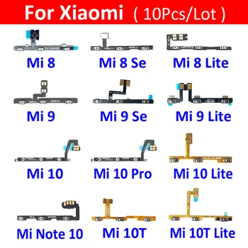 10Pcs/, Veľa Energie na vypnutie Objem Bočné Tlačidlo Tlačidlo Flex Kábel Pre Xiao Mi 8 9 se Lite / Mi 9T 10 TON 10 Poznámka 10 11 Pro Lite