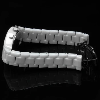 Vysoko Kvalitnej keramiky watchband a prípad pre AR1404 hodinky remienok s butterfly 18 mm spona biela žien náramok