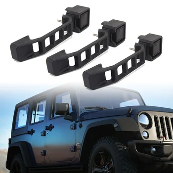 Pre 2007-2017 Jeep Wrangler JK Príslušenstvo Auto Exteriér Vonkajšie Kľučky Dverí Nastaviť Black Aluminum 3ks/5 ks