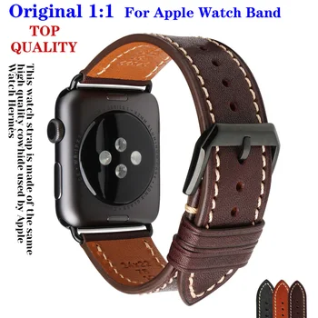 Teľacie Kože Watchband Originál 1:1 Pre iwatch Série 6 SE 5 4 3 Mäkké Náramky 38 mm 40 mm 42mm 44 mm Pre Apple Hodinky Remienok