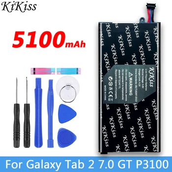 KiKiss Vysokej kvality 5100mah SP4960C3B Batérie Batterie Pre Samsung Galaxy Tab 2 7.0 & 7.0 Plus GT-P3100 P3100 P3110 P6200