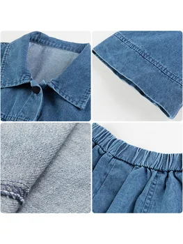 Letné nový štýl dámske džínsové bundy/šortky ženy dvoch-dielny oblek